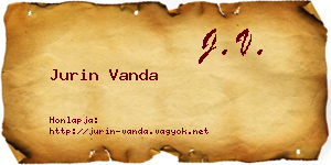 Jurin Vanda névjegykártya